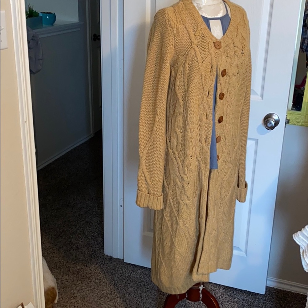 Anthropologie long cardigan sweater M